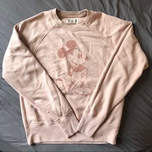 Pink Mickey Mouse Crew Neck Sweater